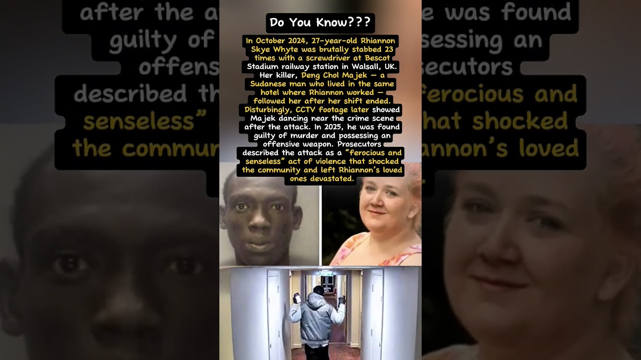 In October 2024, 27-year-old Rhiannon Skye Whyte was brutally stabbed 23 times with a screwdriver.