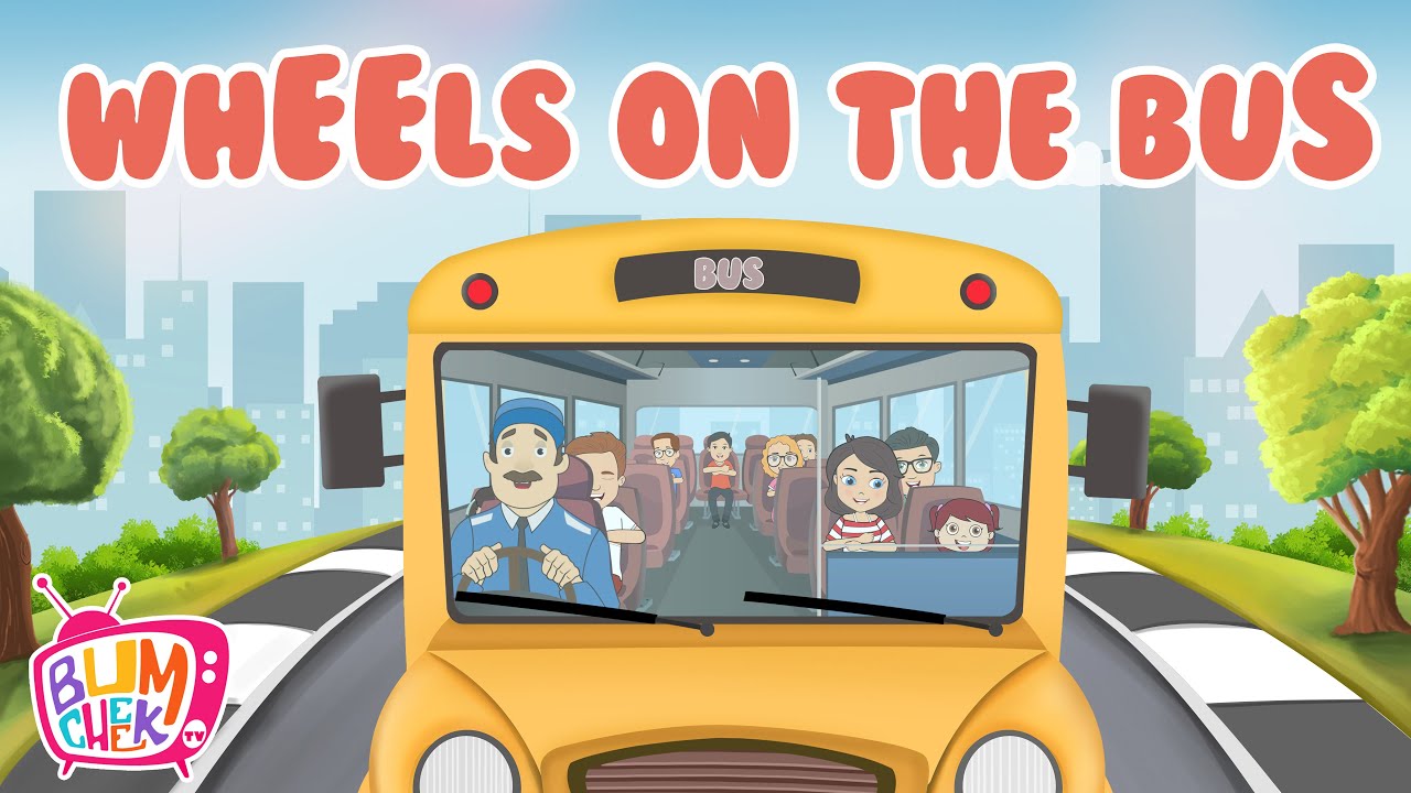 Wheels on the Bus go Round and Round I BumCheek TV Nursery Rhymes & Kids Songs