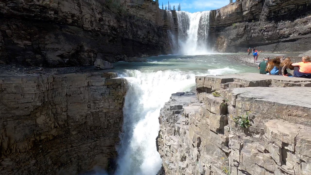 CRESCENT FALLS  | The Stunning Waterfall and The famous MINER&rsquo;S CAFE in NORDEGG ALBERTA in 4K Res