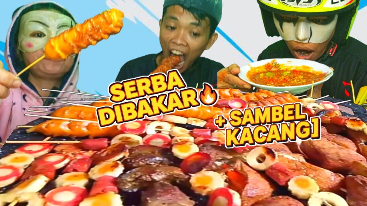 SEBELUM TAHUN BARU KITA MUKBANG SOSIS + SUKI + TAHU GORENG Serba Dibakar + Sambel Kacang Extra Cabee