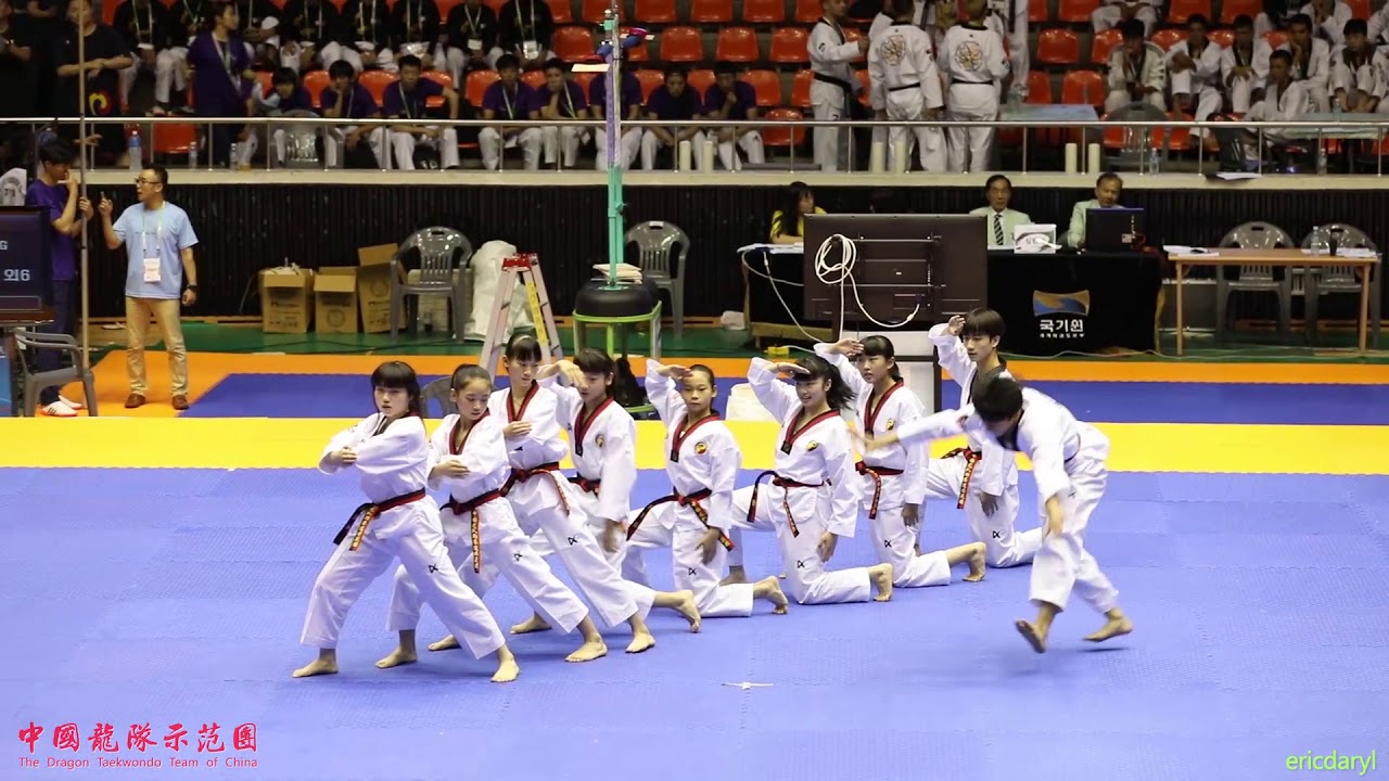 2018 제주 한마당 Jeju Hanmadang，Taekwondo Aerobic Overseas Junior，1st 7.50，China Dragon Team 2 중국 용대 시범단