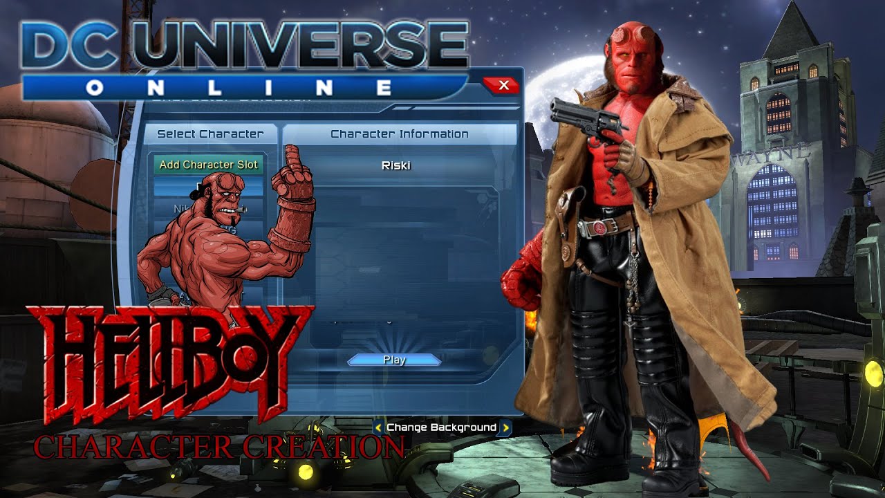 DC UNIVERSE ONLINE , HELLBOY CREATION SUIT