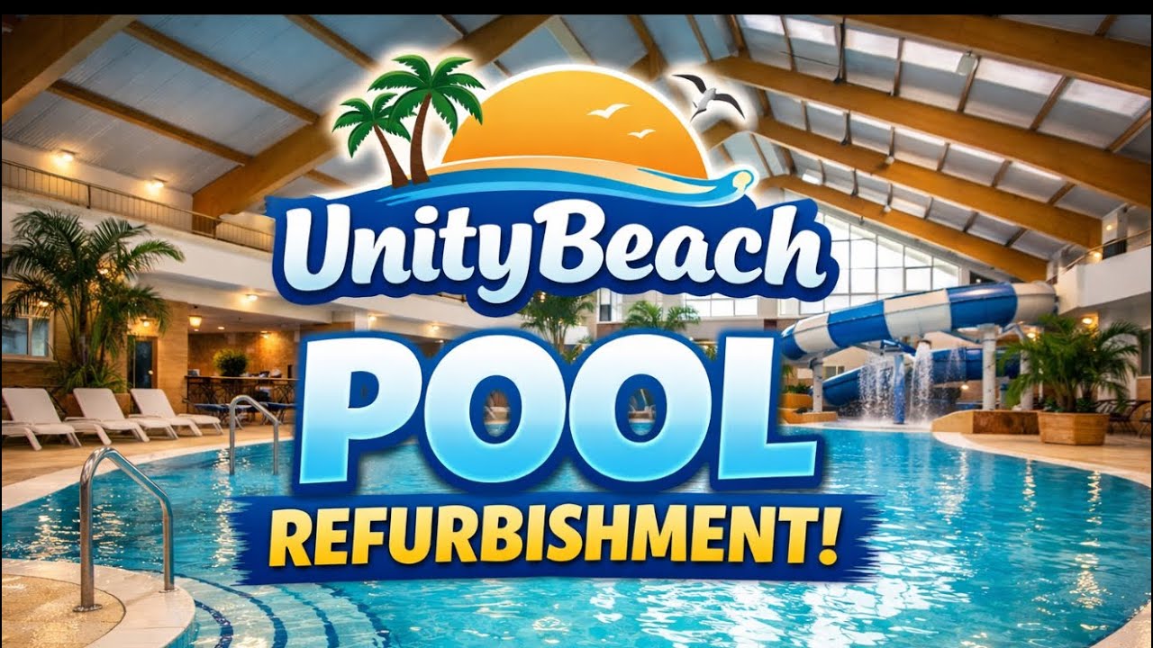 We’ve nearly completed an incredible refurbishment of the indoor swimming pool at Unity Beach 