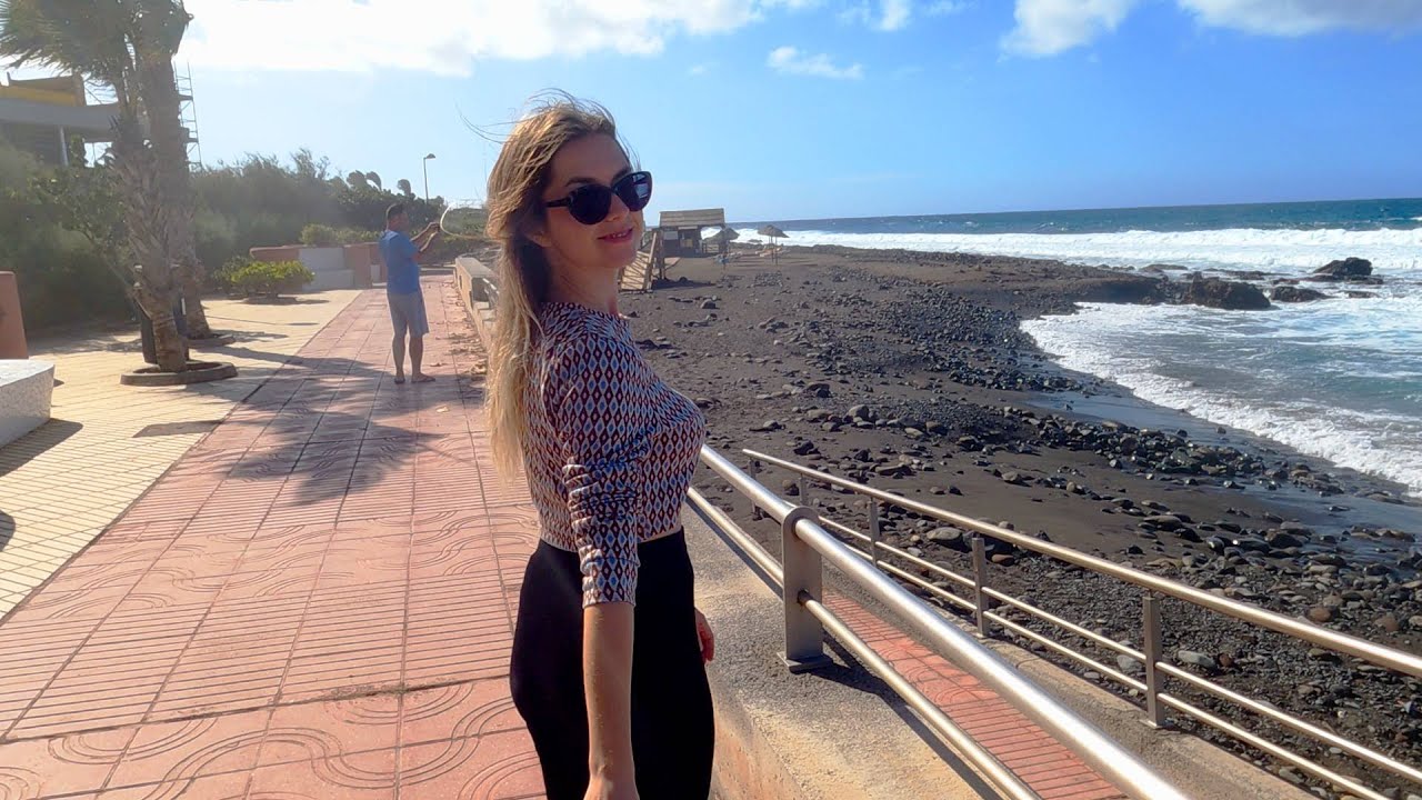Walking around Palm-Mar and on it's promenade in Tenerife