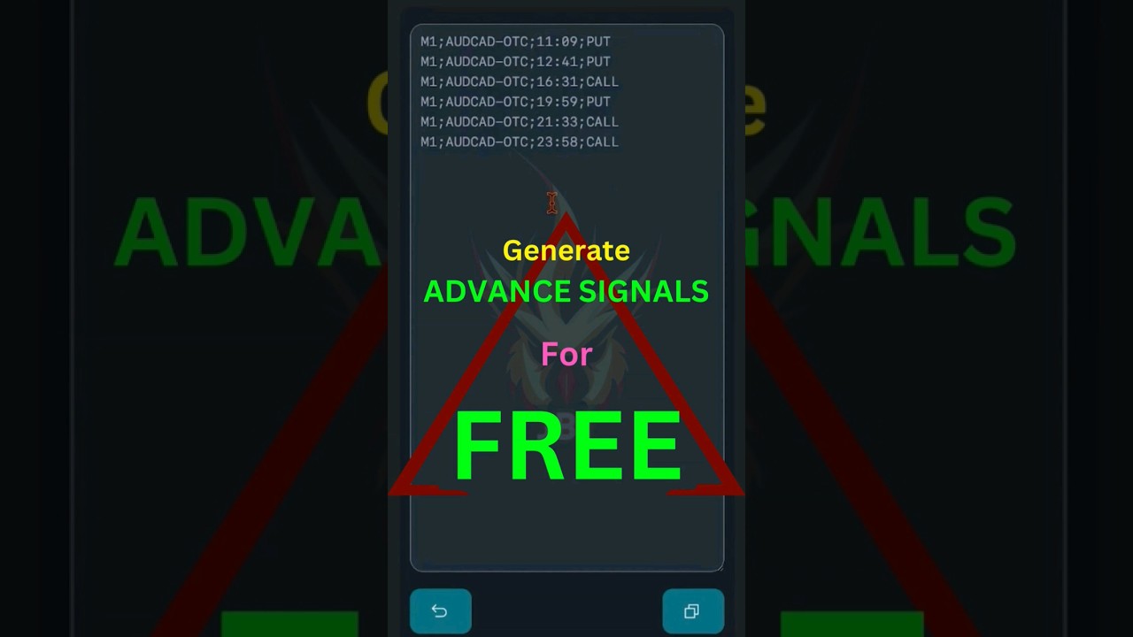 Generate Advance Signals For Free #shorts #quotex