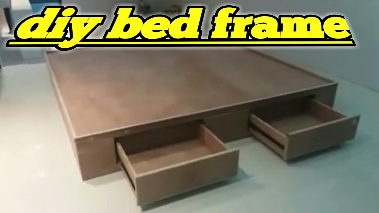 diy Bed Frame w/drawer Using Plywood marine 3/4