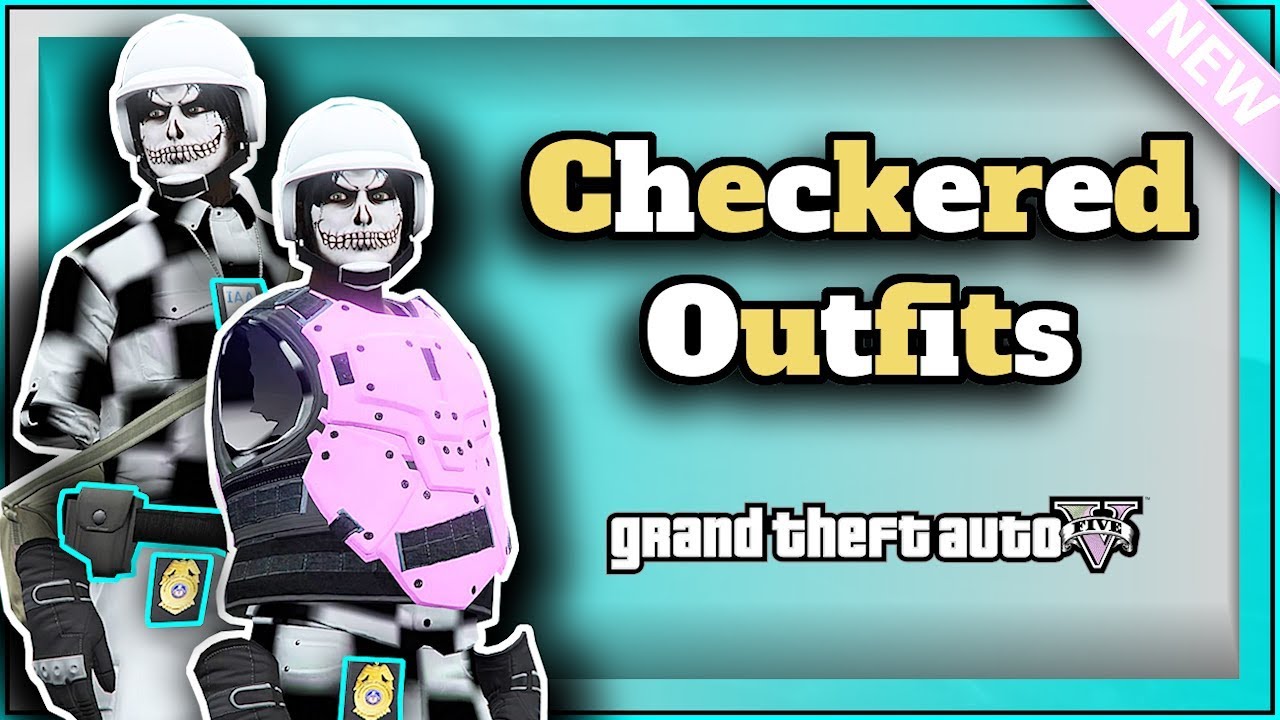 GTA5 I *NEW* 2 CHECKERED Male MODDED Outfits! (TRANSFER + MERGE) Patch 1.46!