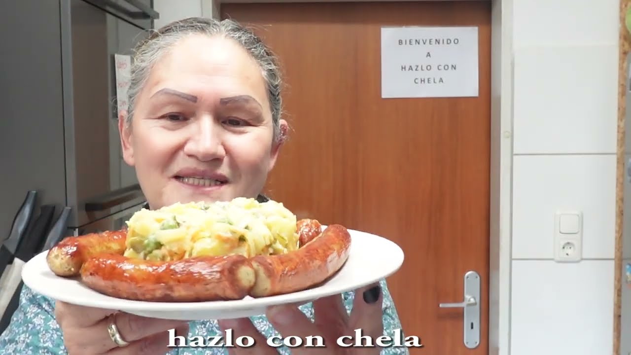 Como hacer ensalada de papa + salchicha//  potato salad + sausage// Kartoffelsalat + Wurst