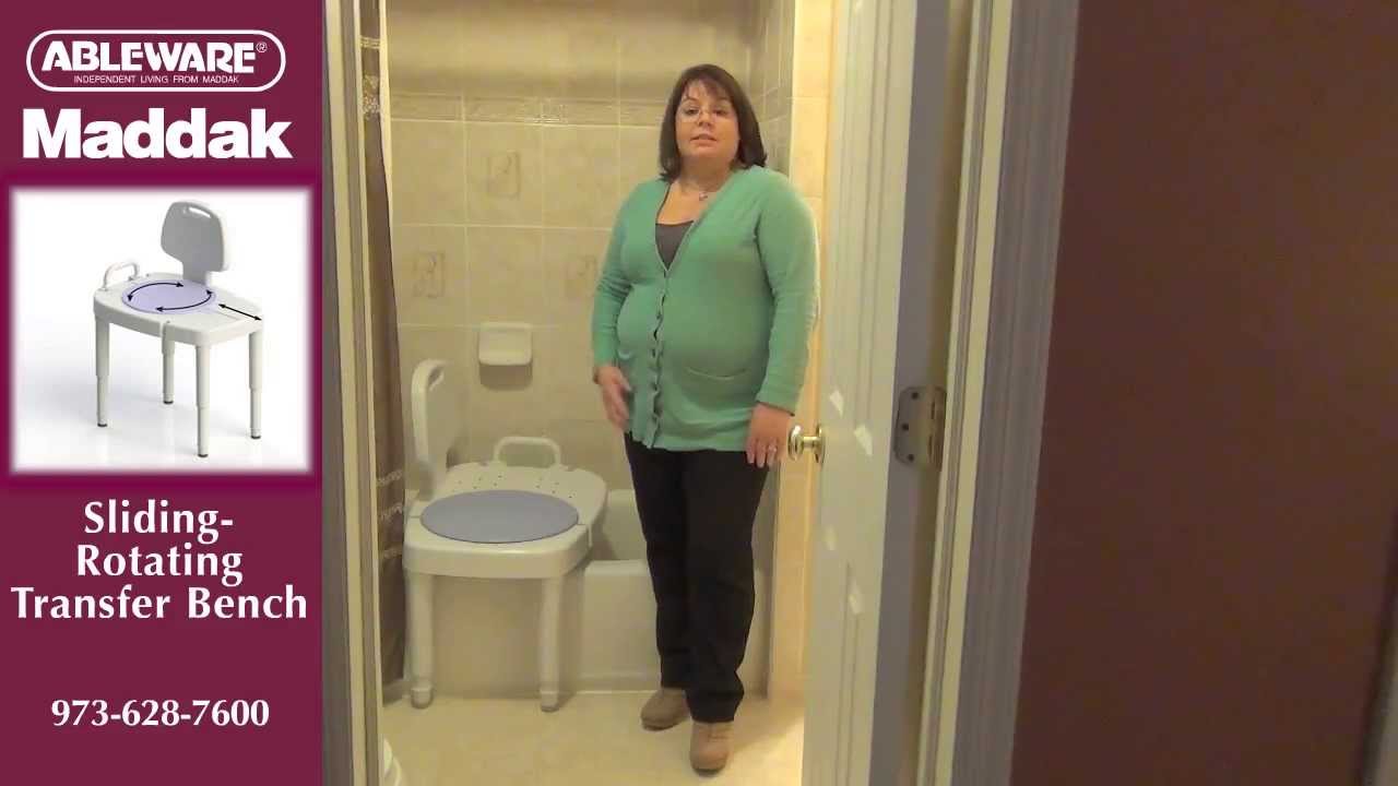 Sliding-Rotating Transfer Bench - Sit, Rotate, Slide, Shower!