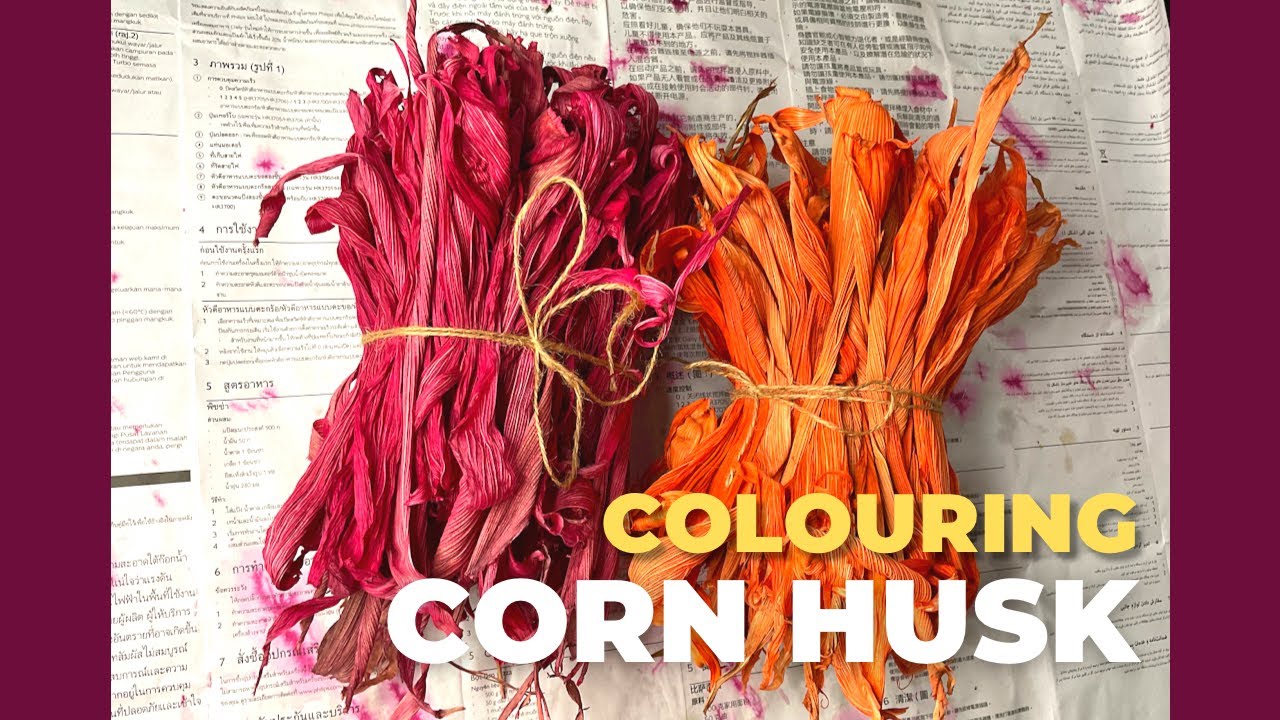 How To Colour Corn Husk? 🌽 | Most Demanded Video | Corn Husk Flowers