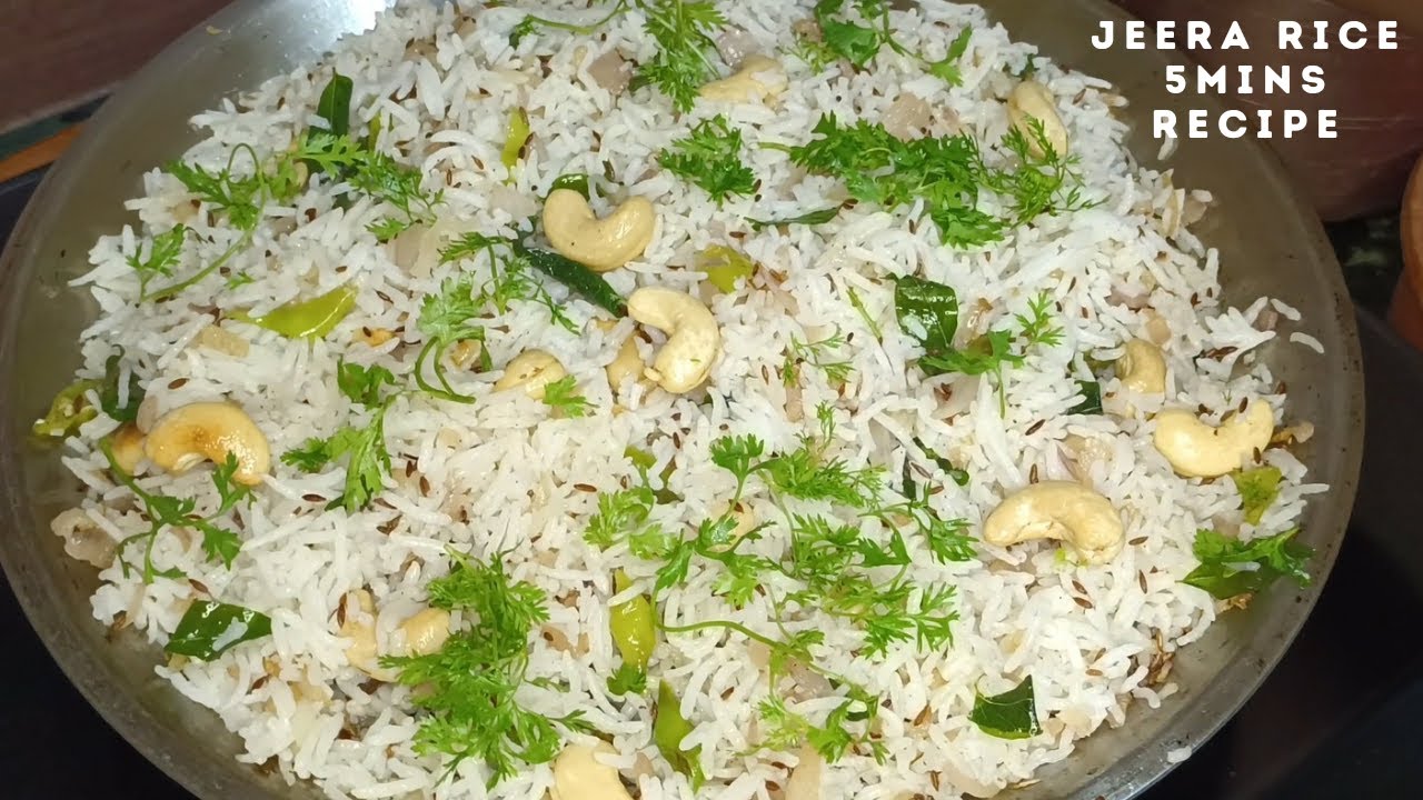 5 minute recipes | Jeera rice recipe | How to make Jeera rice | Jeera rice in Restaurantstyle