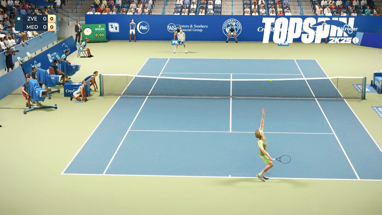 Top Spin 2K25 - Daniil Medvedev Vs Alexander Zverev I Cincinnati Masters I Legend AI (PS5)
