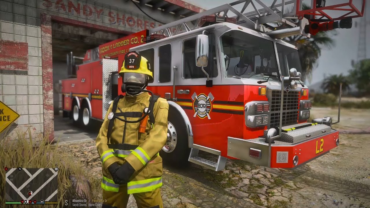 Gta 5 LSFDFR Playing As A BCFR Spartan Gladiator - Fire Fighter/Fire Callouts #gta #gta5 #lspdfr