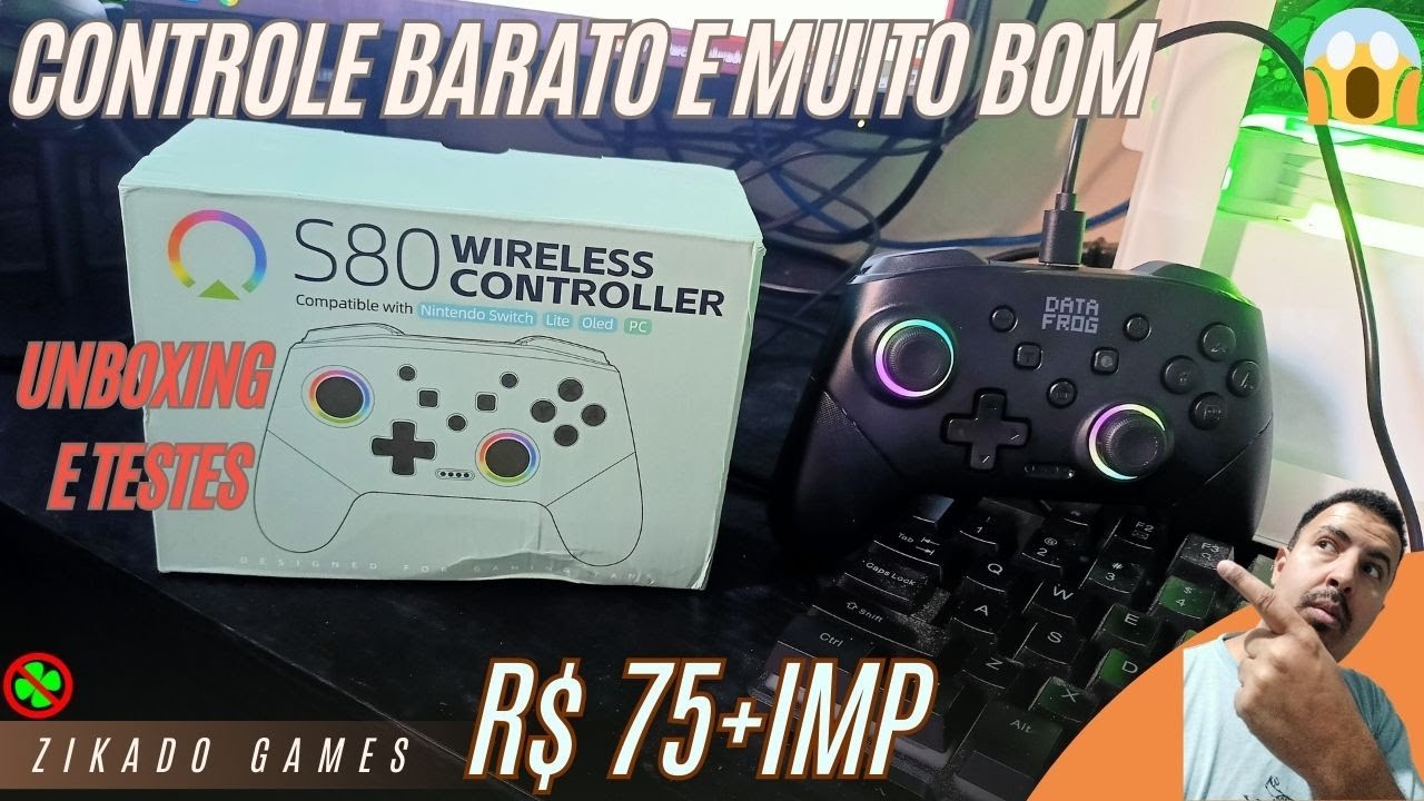 ME SUPREENDEU! Controle DATA FROG (S80) do Aliexpress | Barato e Incrível! #s80
