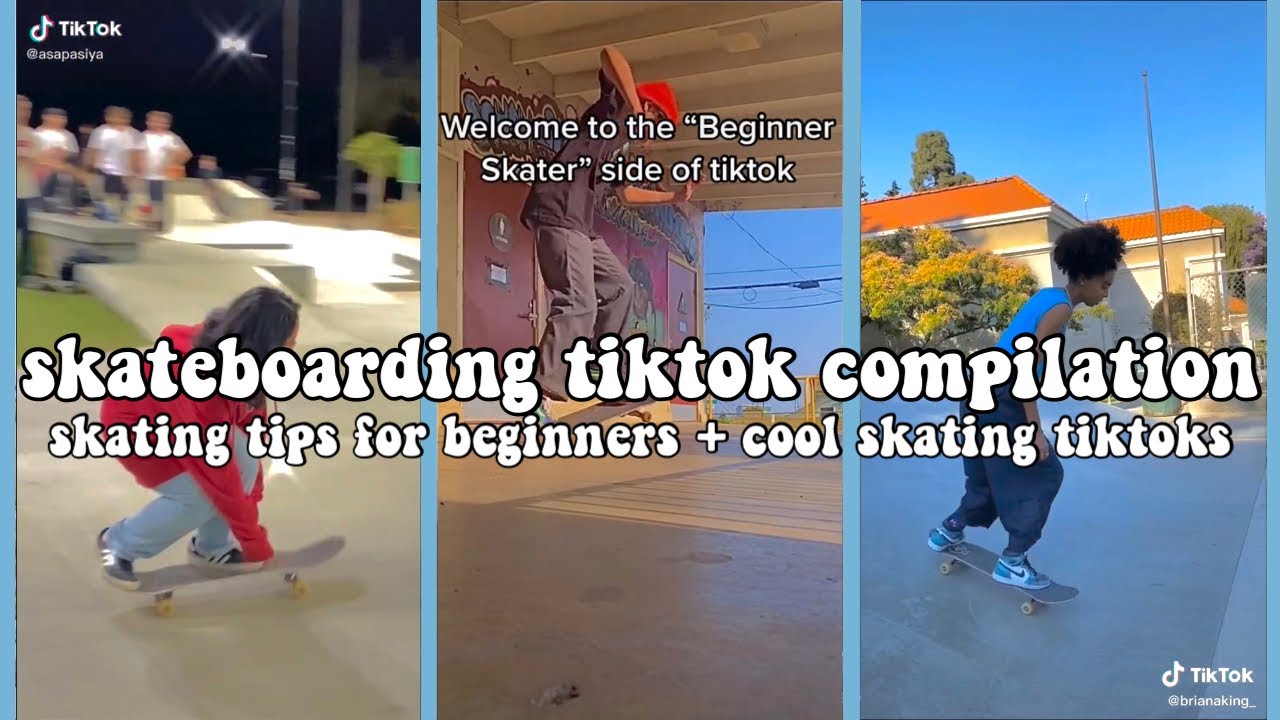 🧃🛹skateboarding tiktok compilation | tips for beginners + cool skateboarding tiktok videos 🛹🧃