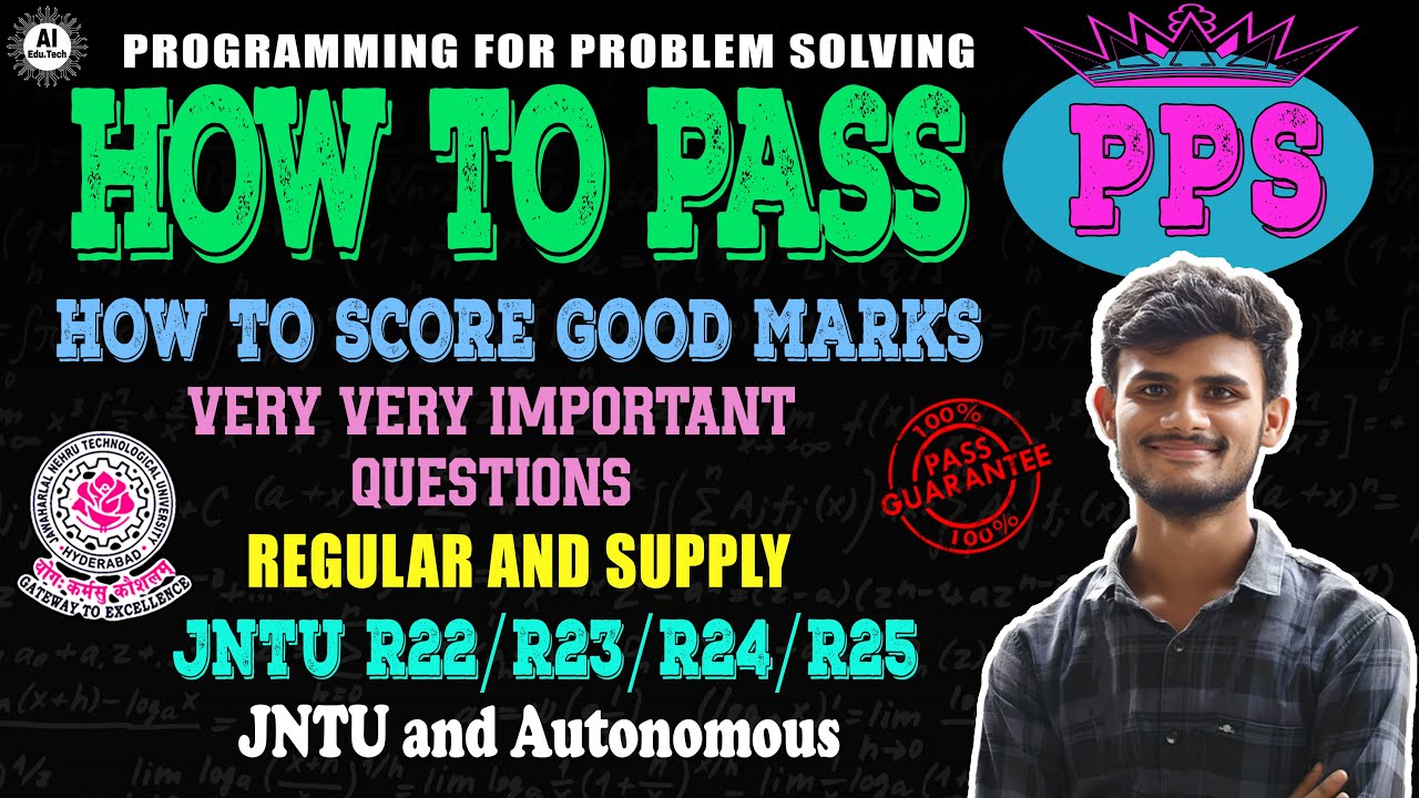 PPS-Important questions-How to pass-Btech 1st year-R22/R25-Jntuh