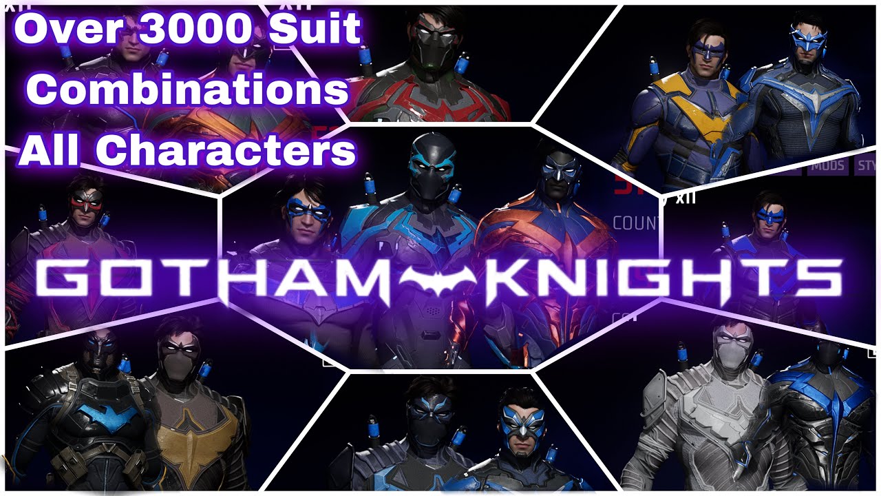 All Suit Customization Options In Gotham Knights | 3900 Possible Suit Combinations!!!!!