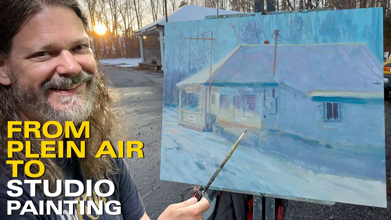 Tips for Finishing a Plein Air Painting in the Studio - North Landing Grocery | LIQUIDMETHOD
