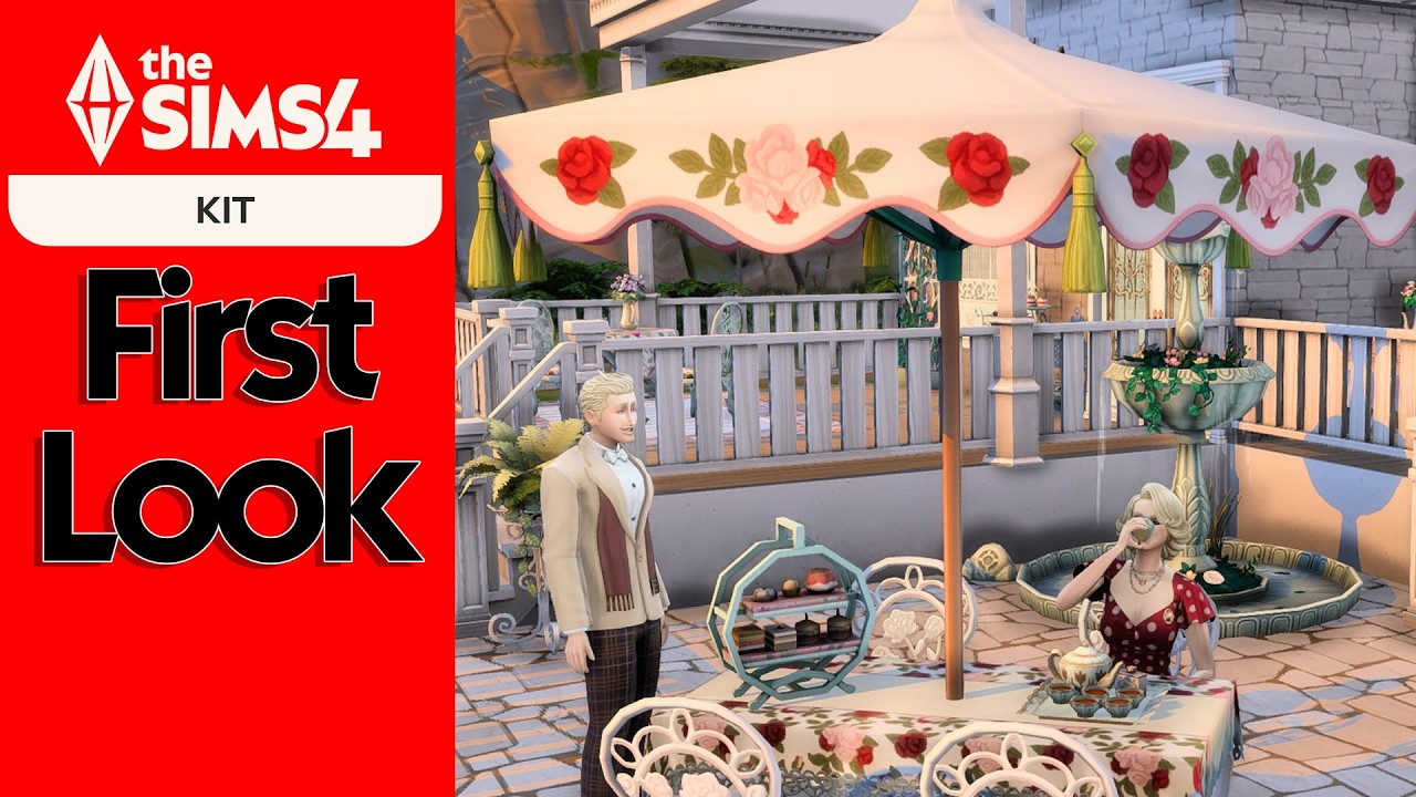 Sims 4 New Kits! Silver Screen Style & Tea Time Solarium Kits First Look