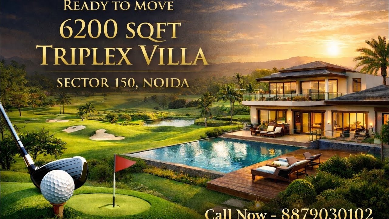 Triplex Ultra luxury Villa 6200 Sqft 5 BHK on sell sector 150 Noida