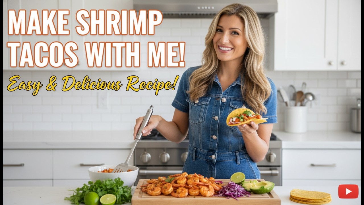 MAKE SHRIMP TACOS WITH ME!
