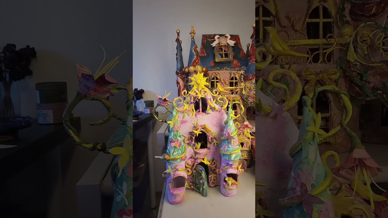 From cardboard frames to tiny kingdoms 🏰#dollhouse #miniature#cardboard #handmadeart