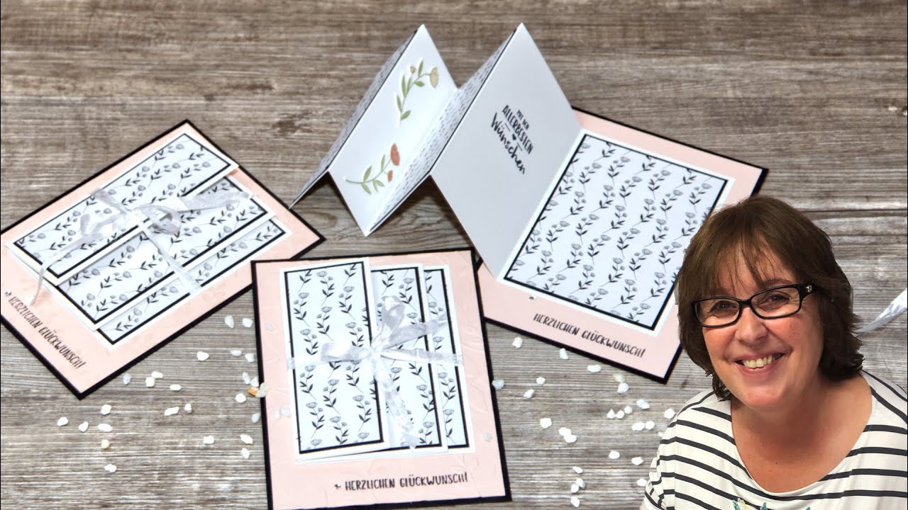 Ziehharmonika Karte „Bienengold“・Fanfare Fold Card・Stampin’ Up!