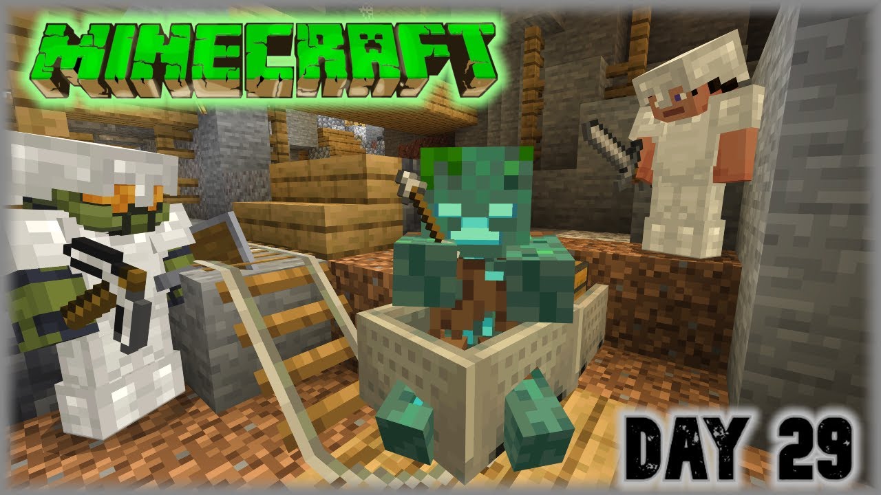 Exploring a Haunted Abandoned Mine Surviving Minecraft Day 29