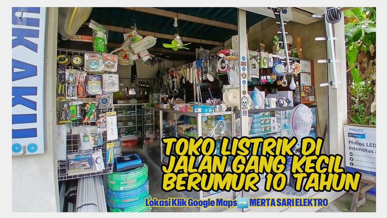 TOKO LISTRIK DI DESA GANG JALAN KECIL😍
