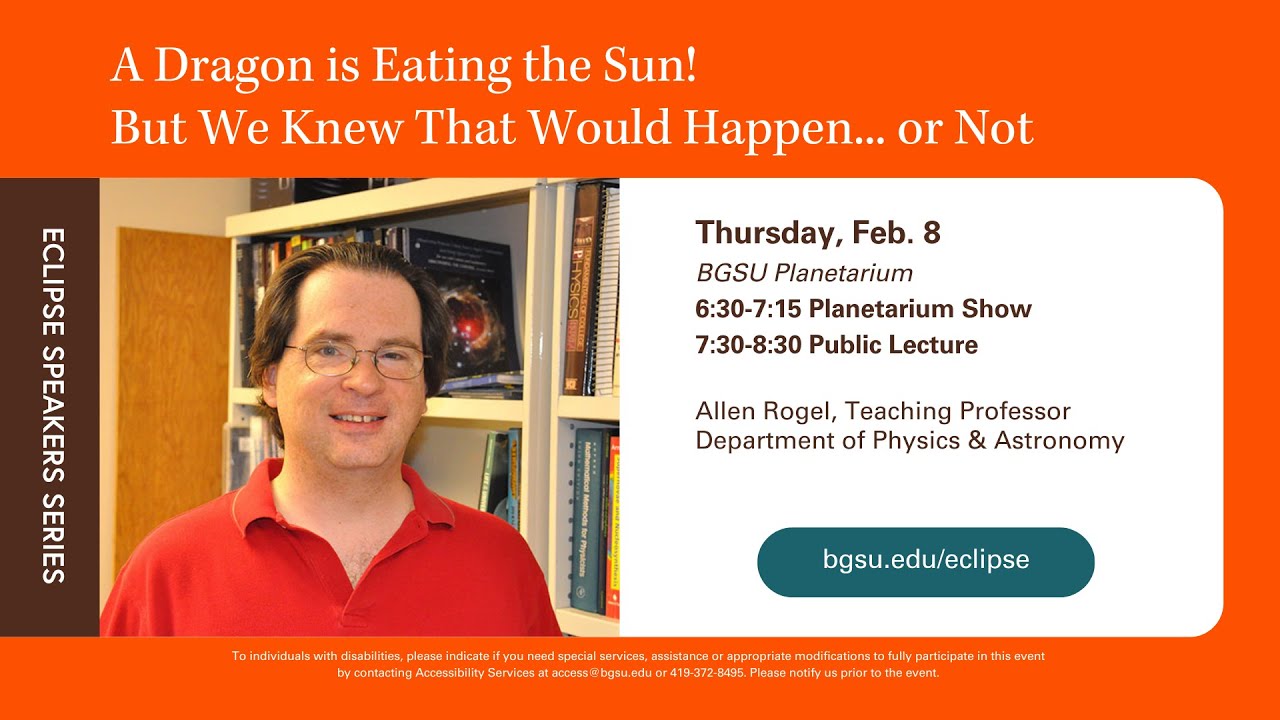 Total Solar Eclipse 2024 Speaker Series: A Dragon is Eating the Sun! | Dr. Allen Rogel