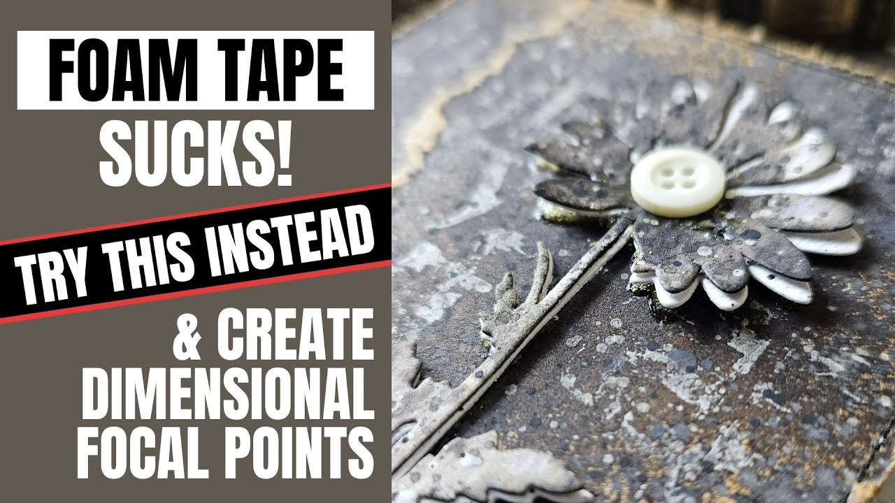 FOAM TAPE SUCKS! TRY THIS INSTEAD & CREATE DIMENSIONAL FOCAL POINTS ON CARDS!