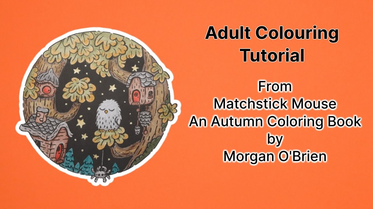 Adult Colouring Tutorial - Matchstick Mouse Autumn Nest Boxes - by Morgan O'Brien