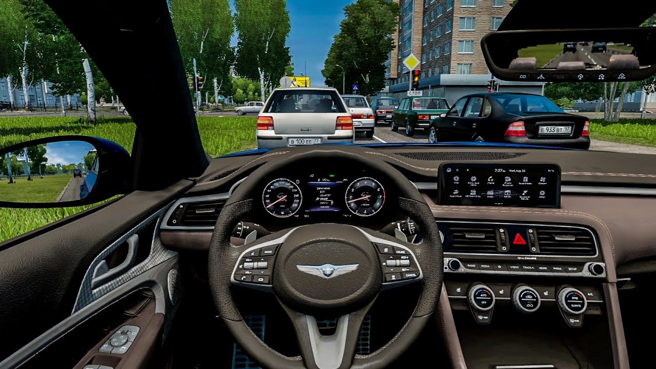 2022 Genesis G70 3.3 - City Car Driving [Steering Wheel Gameplay]