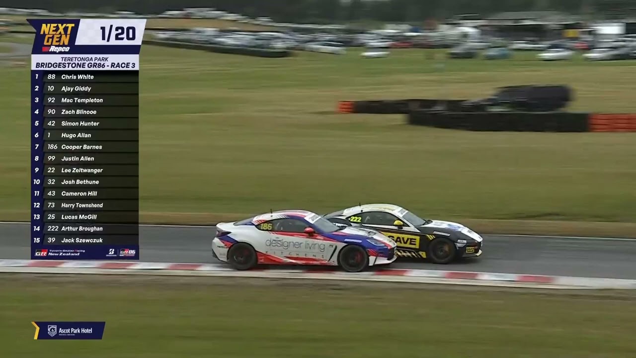 Race 3 Start - Bridgestone Toyota GR86 Championship - Teretonga Park 