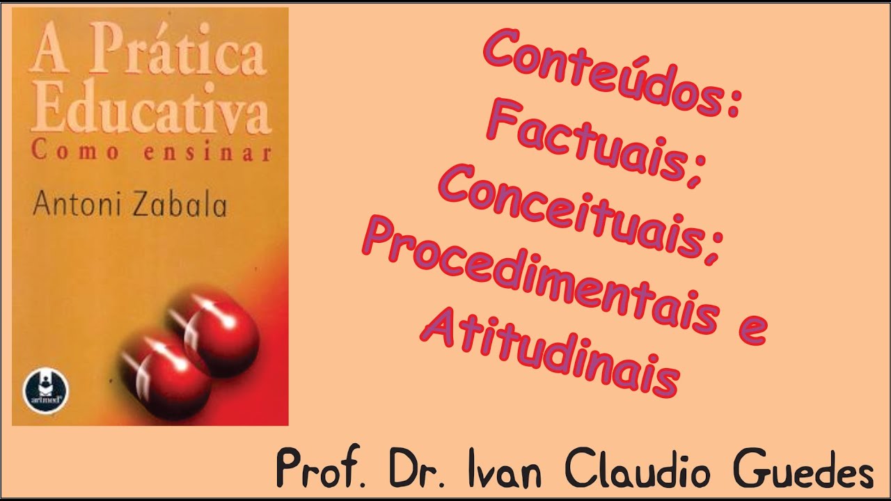 Conte&uacute;dos factuais, conceituais, procedimentais e atitudinais Antoni Zabala
