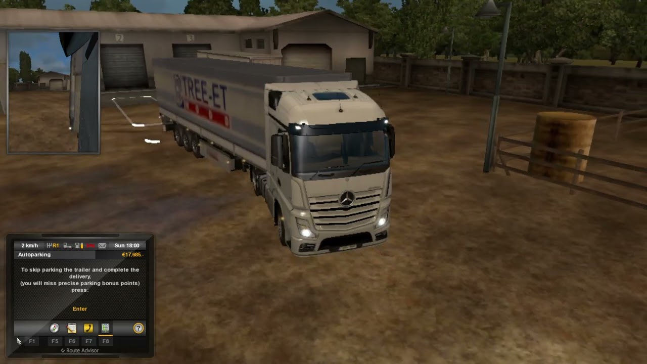 Full Clip #reversingskills - Reversing Mercedes Actross #reversing #ets2game #est2 #trucking