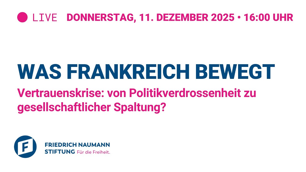 Was Frankreich bewegt - Vertrauenskrise: von Politikverdrossenheit zu gesellschaftlicher Spaltung?