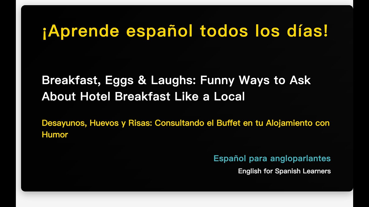 Breakfast, Eggs & Laughs: Funny Ways to Ask About Hotel Breakfast Like a Local
