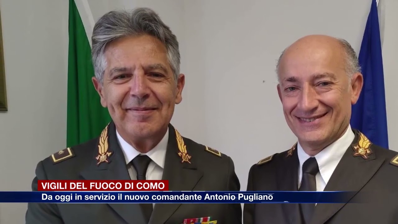 Etg - Vigili del Fuoco di Como, da oggi in servizio il nuovo comandante Antonio Pugliano