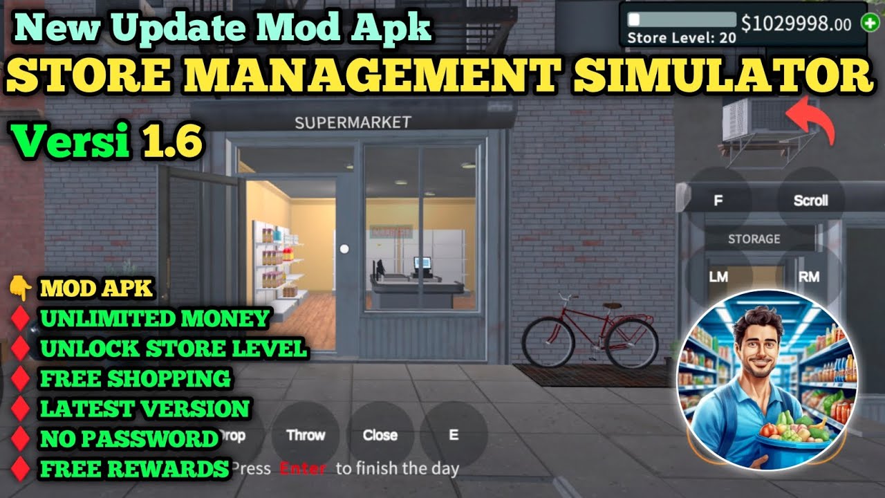 STORE MANAGEMENT SIMULATOR MOD APK 1.6 | UNLIMITED MONEY | FREE SHOPPING | NO PW