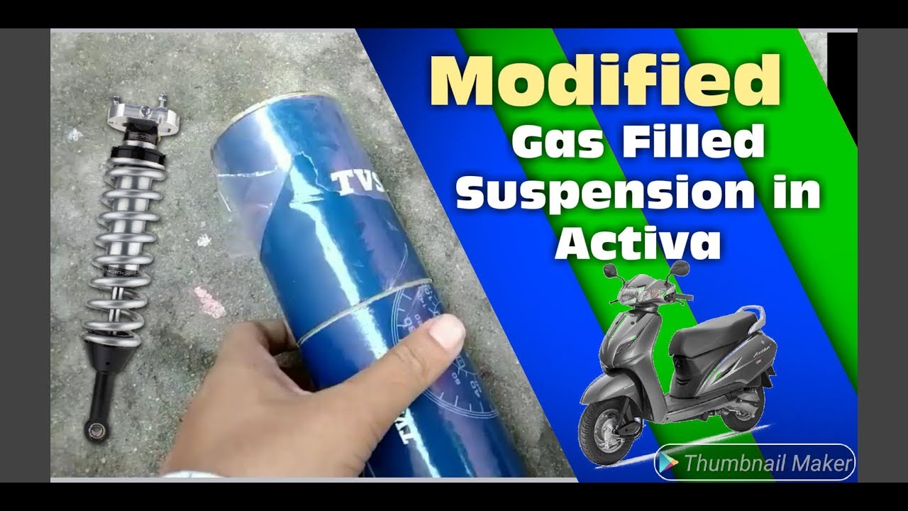 Nitro Gas filled suspension of TVS Jupiter in honda activa | how to replace rear suspension | Activa