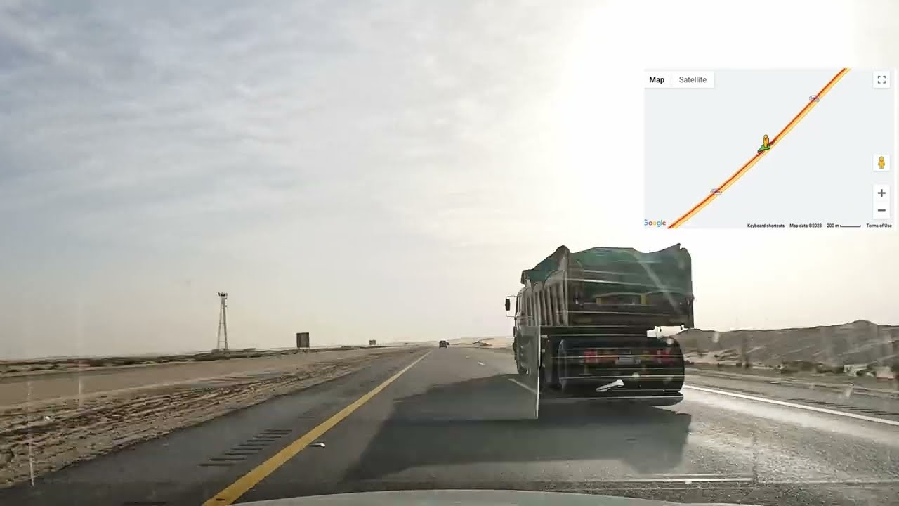 Driving From Bahrain To Qatar (Doha) Timelapse Video - 4K