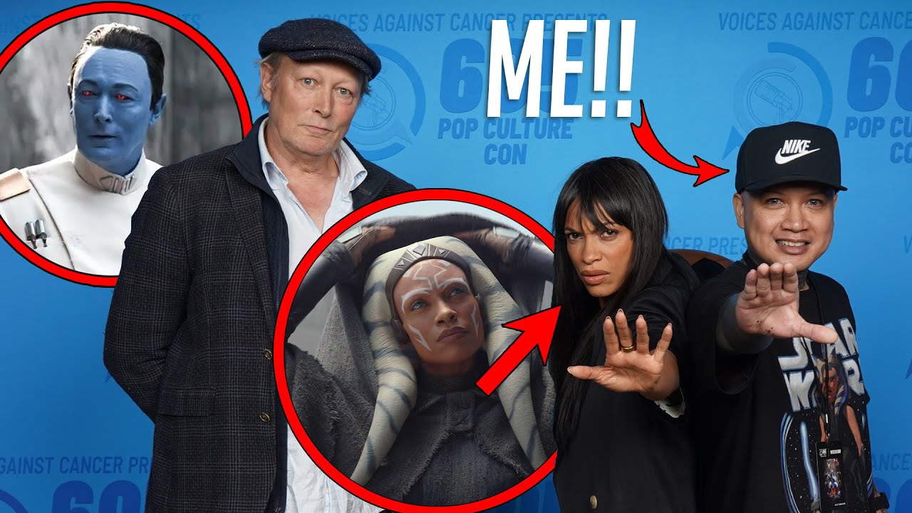 I met ROSARIO DAWSON (Ahoska) and LARS MIKKELSEN (Thrawn) Voices Against Cancer 605 Pop Culture Con