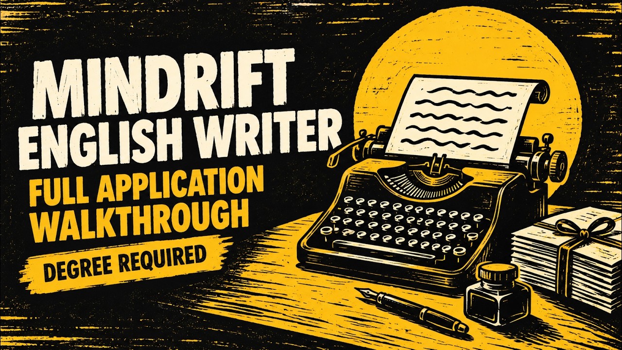 Mindrift English Writer Application, Start to Finish (Screen Recording)