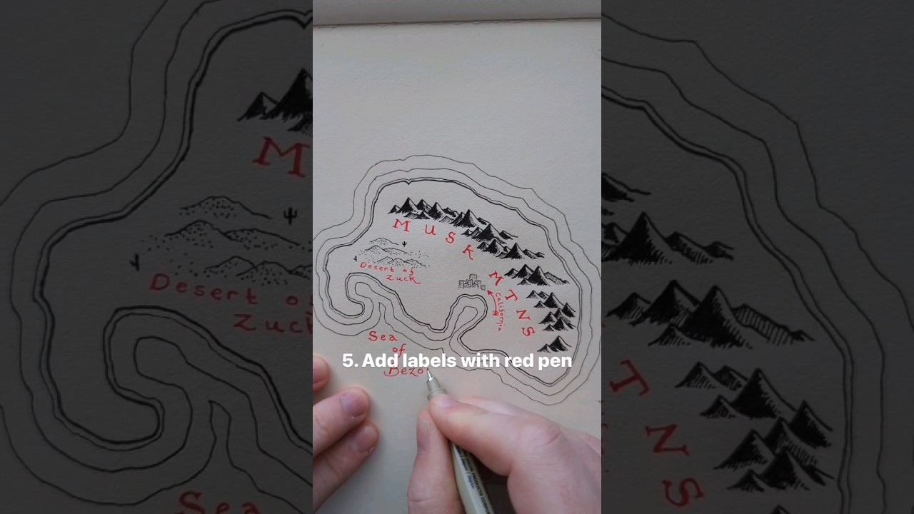 How to draw a fantasy map in 20 minutes. Here's a really basic look at how I draw maps.