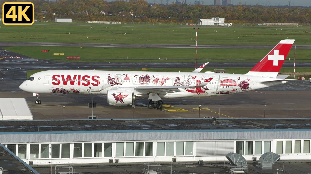 🇨🇭Wanderlust in Düsseldorf | SWISS A350-900 HB-IFA am Düsseldorfer Flughafen