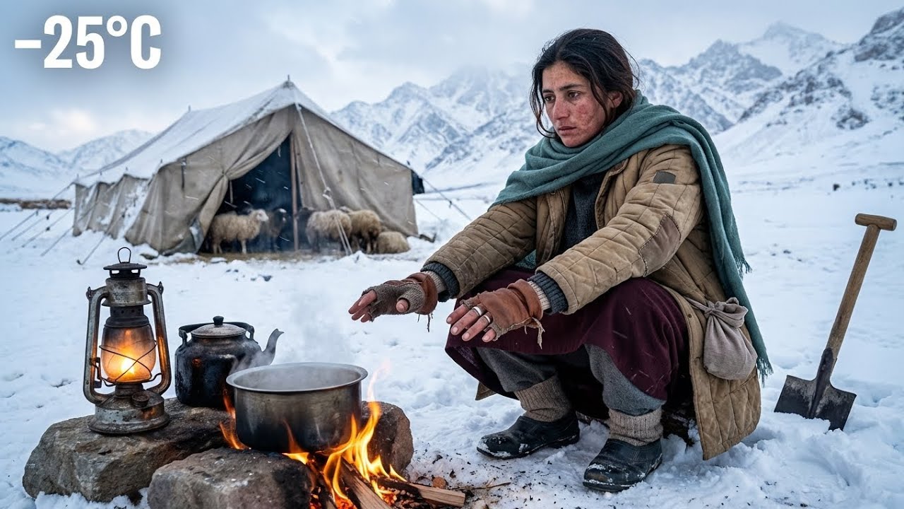 Surviving a –25°C Blizzard Alone as a Widow in a Snowy Village in Afghanistan