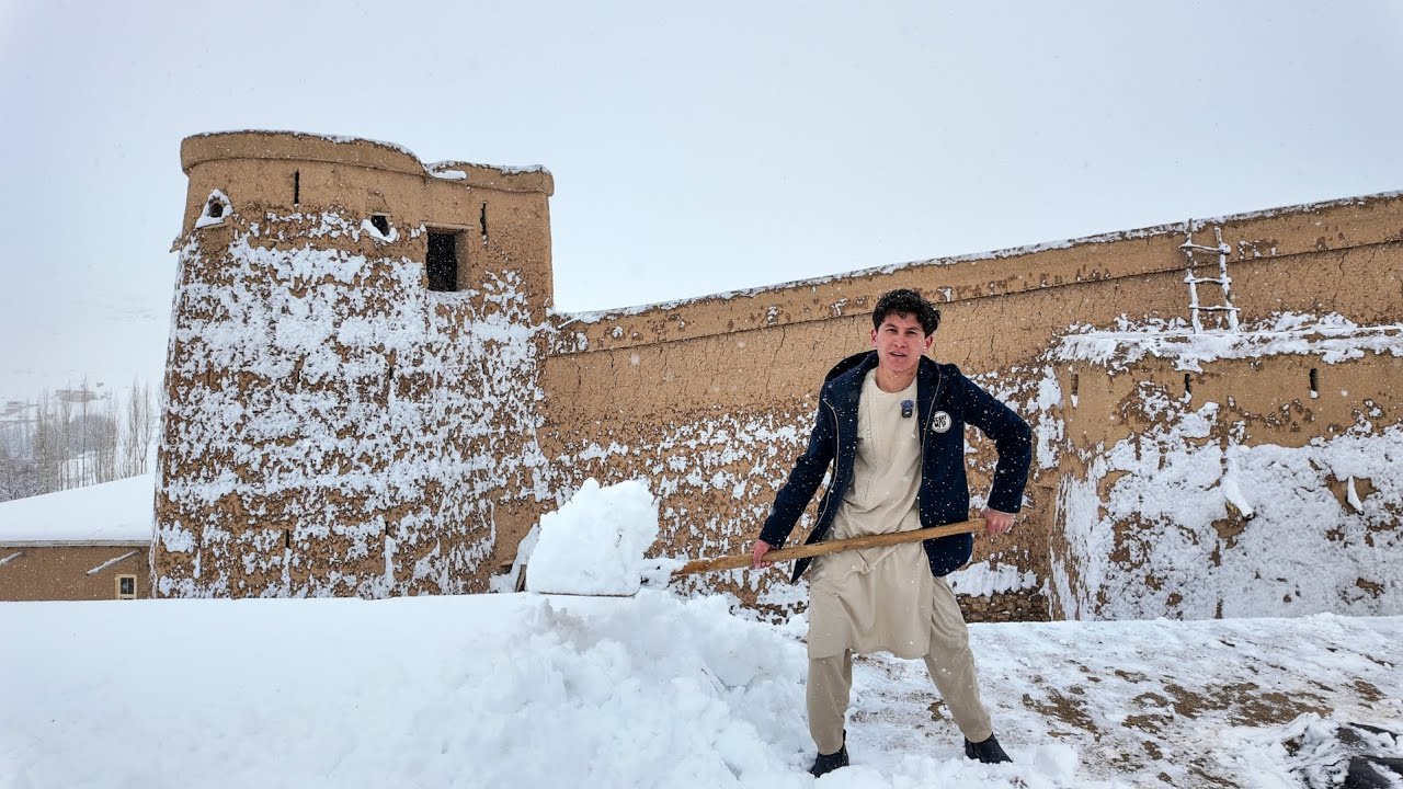 برف باری سنگین نزدیک به یک متر در مالستان!🌨❄️☃️❤️