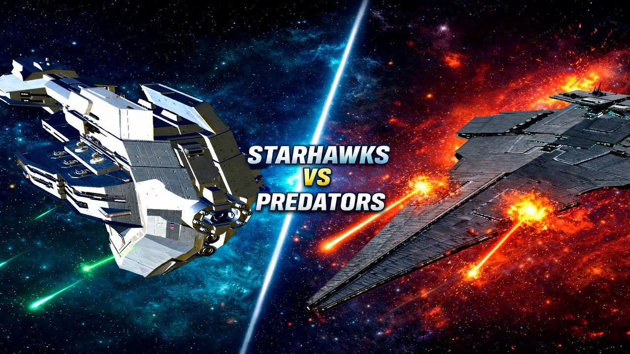 Starhawk Fleet vs Predator Star Destroyers | Empire at War Remake AR