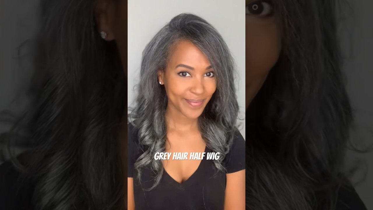 Grey hair half wig by @msgreytonly #halfwig #greywig #greyhair #silversisters #grey